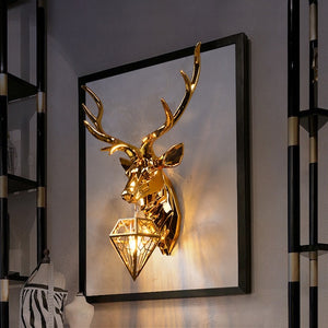 Nordic Antler Deer Wall Lamp